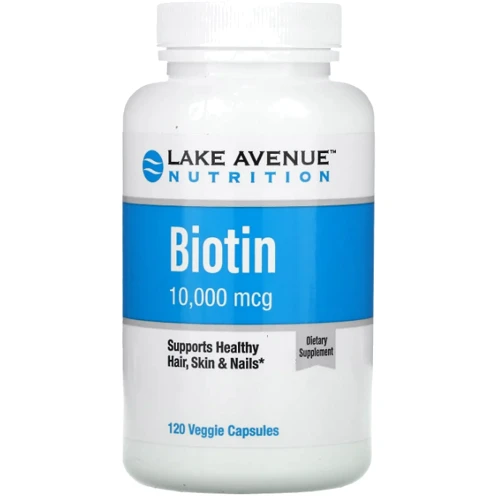 Lake Avenue Nutrition Biotin Біотин 10000 мкг 120 вегетаріанських капсул