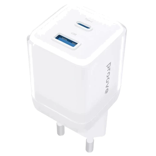 

Proove Wall Charger USB+USB-C Pure GaN Plus 30W White (WCPU30111202)