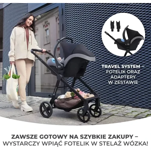 Универсальная коляска 3 в 1 Kinderkraft Newly Classic Black (KSNEWL00BLK3000): Возможность установки люльки есть