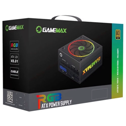 Блок питания Gamemax 850W (RGB850): Вентилятор нижней стенки 1x140 мм