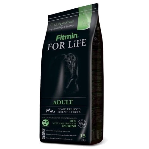 Корм для взрослых собак Fitmin dog For Life Adult all breeds премиальный для всех пород 15 кг (ф8575)