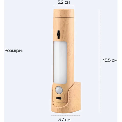 Светильник-ночник Inspire FN-9 4W 4000К 5V USB с аккумулятором и датчиком движения фото 7