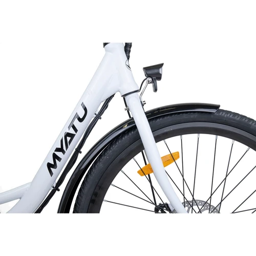 Електровелосипед міський Myatu C0126 (250 Вт, 10 А/год, 36 В), колеса 26", білий фото 12