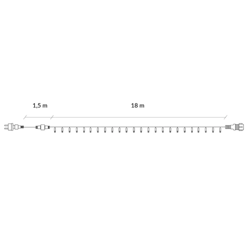 Гирлянда уличная (наружная) Springos 18 м 300 LED CL0325 Cold White фото 12