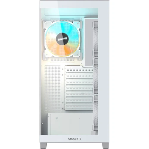 Корпус GIGABYTE C500 Panoramic Stealth Ice (GB-C500PI ST): Материал передней панели закаленное стекло