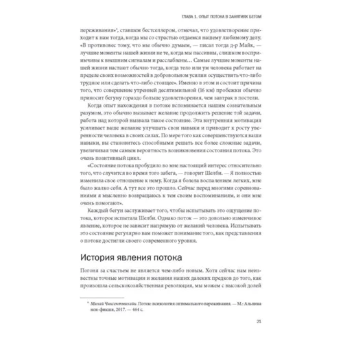 Бегущий в потоке. Как получать удовольствие от спорта и улучшать результаты: Обложка Мягкая