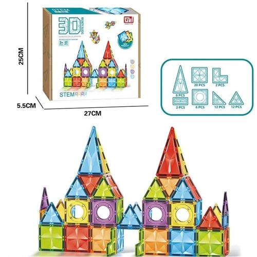 Конструктор магнитный 60 деталей, в коробке (GW 8256)