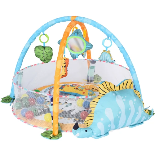Килимок для немовляти Baby Toys 023-72B-73B манеж, 3в1, кульки фото 4