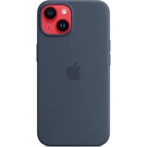 Чохол для iPhone Apple iPhone 14 Silicone Case with MagSafe - Storm Blue (MPRV3ZE/A): Тип чохла накладка на заднюю часть