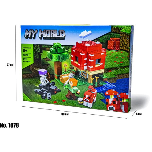 Конструктор MyWorld Minecraf Грибной дом (1078)