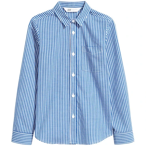 Рубашка H&M 512-3377775 140 см синяя