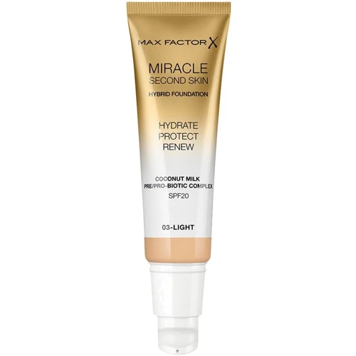Max Factor Miracle Second Skin №03 Ligt Тональна основа 30 ml: Вид Тональные средства