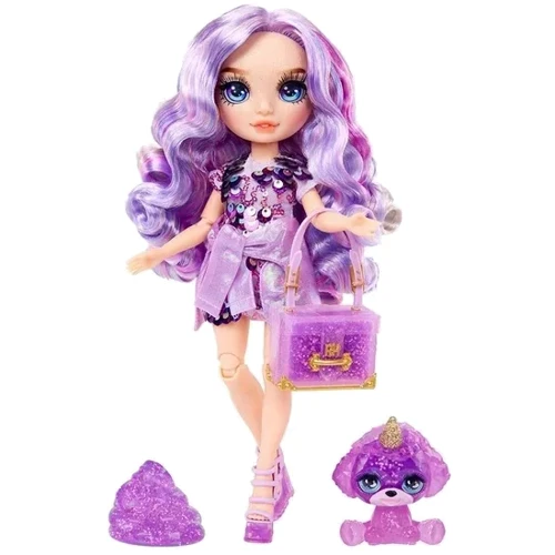 Игровой набор с куклой Rainbow High серии Classic Виолетта (со слаймом) (120223): Особенности На шарнирах, С блестками, С подставкой