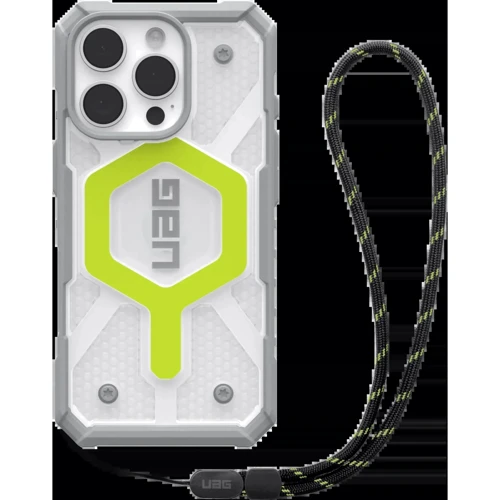Чехол для iPhone Urban Armor Gear UAG with Trap Pathfinder Clear Magsafe Active Neon Lanyard (1144641BV01) for iPhone 16 Pro