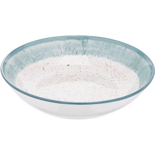 Тарілка супова Ardesto Siena 20 см порцелянова Біло-блакитний (AR2920SWB)