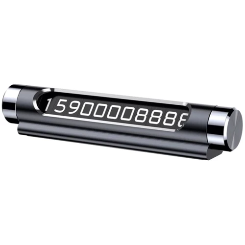Парковочная табличка с номером телефона Baseus All Metal Temporary Parking Number Plate dual-number version Black ACNUM-C01 фото 4