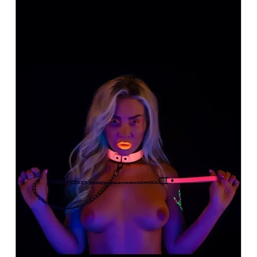 Ошейник с поводком Taboom Collar and Chain Leash (розовый)