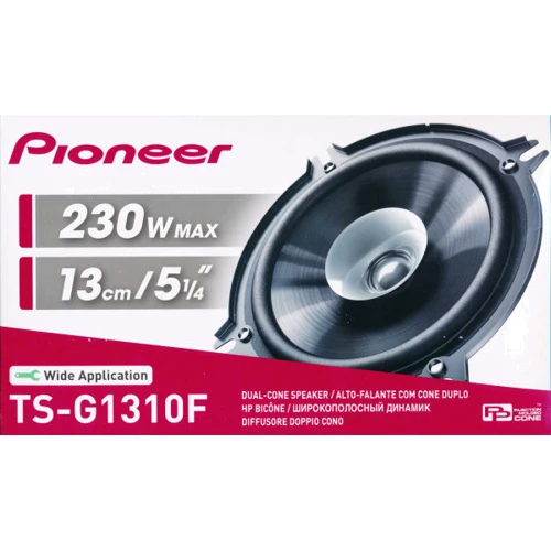 Pioneer TS-G1310F: Тип коаксиальная автоакустика