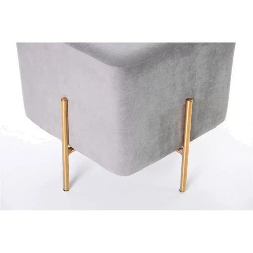 Пуф AMF Ritz Grey / Golden Chrom (547480): Матеріал каркаса металл, Велюр
