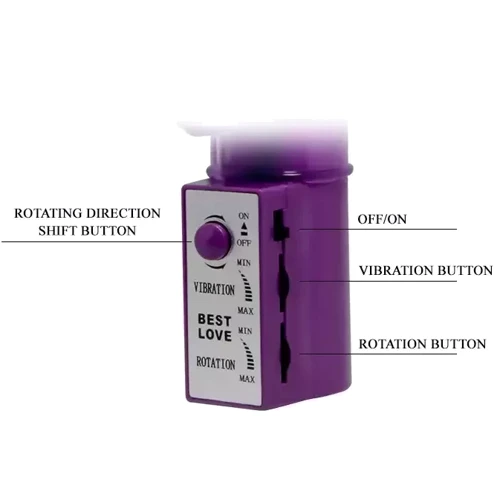 Вибратор со стимулятором клитора и ротацией BAILE - Chrisina PURPLE Vibration Rotation (BW-004106SY)
