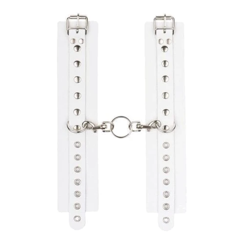 Наручники Leather Double Fix Leg Cuffs, White