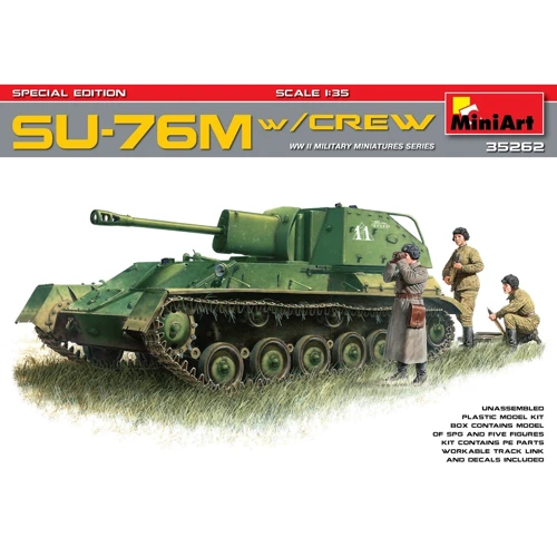 Збірна модель MiniArt Самохідно-артилерійська установка СУ-76М з екіпажем 1:35 (MA35262)