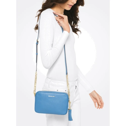Женская сумка кросс боди Michael Kors Jet Set Md Camera Bag светло-синяя (32F7GGNM8L485): Тип Сумки