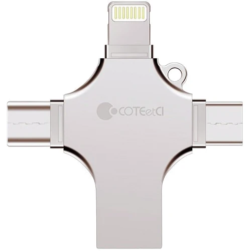 USB-флешка COTEetCI 128Gb U70 Four Interface 4-in-1 USB 3.0 Gold (CS8836-128)
