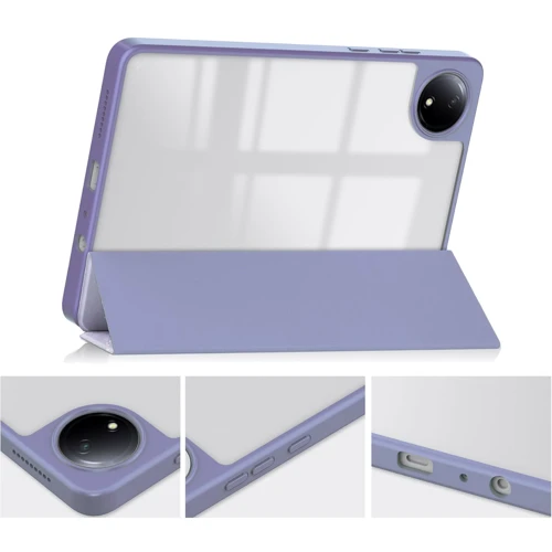 Аксесуар для планшетних ПК BeCover Soft Edge TPU з Pencil Mount Purple Marble для Xiaomi Redmi Pad SE 8.7 (712577)