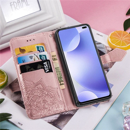 Чохол для телефона Mobile Case Book Cover Art Leather Pink for Xiaomi Redmi K30/Poco F2: Плівка в комплекті немає