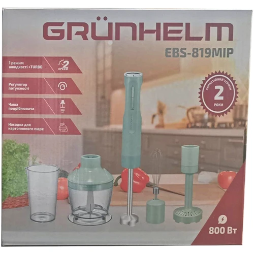 Блендер Grunhelm EBS-819MIP: Мощность, Вт 800