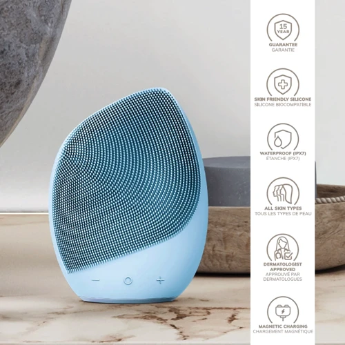 Електронна ультразвукова щітка для обличчя GESKE Sonic Facial Brush 5в1 aquamarine фото 4