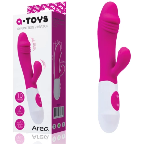 Вибратор с клиторальным стимулятором Toyfa A-Toys Area