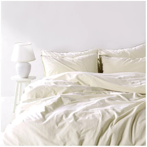 Комплект постільної білизни SoundSleep Stonewash Adriatic milky молочний, Двохспальний євро (92370791)