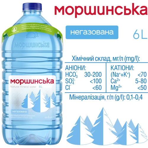 Вода Моршинська минеральная природная столовая негазированная 2х6 л (DS48200170006042): Вид Вода