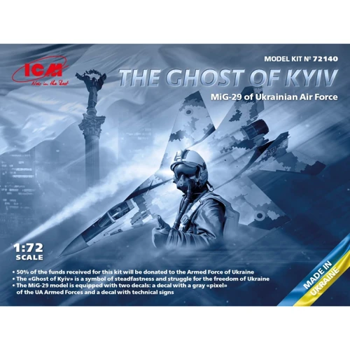 Збірна модель ICM Привид Києва МІГ-29 ВПС України фото 5