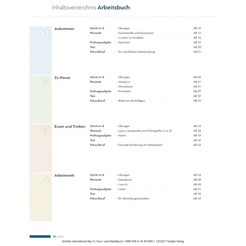 Schritte international Neu 3: Kursbuch und Arbeitsbuch mit Audio-CD: Количество страниц 212