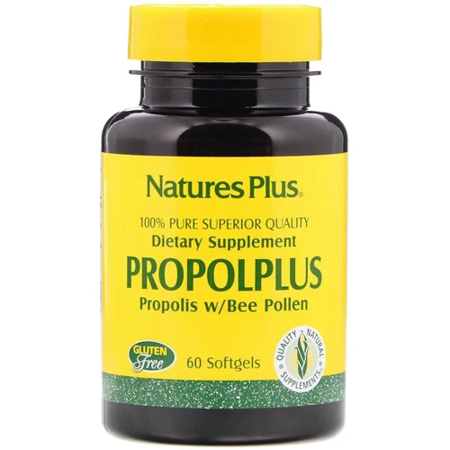 Nature's Plus Propolplus Propolis w / Bee Pollen 60 Softgels Прополіс, бджолиний пилок
