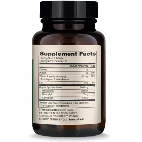 Dr. Mercola Organic Spirulina Спирулина 120 таблеток: Форма выпуска Таблетки
