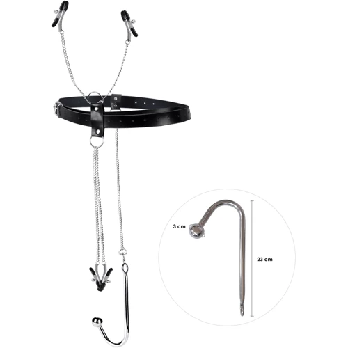 Бондажный набор с металлическим анальным крюком №2 Art of Sex Blanca Bondage set with anal hook №2