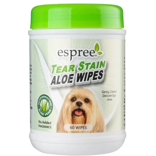 Салфетки Espree Aloe Tear Stain Wipes для удаления слезных пятен у собак 60 шт (e01278)