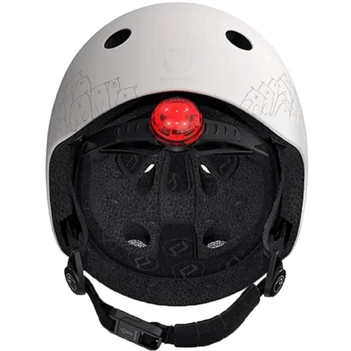Шлем детский Scoot and Ride Светло-серый с фонариком 45-51см (SR-210225-ASH): Размер ХХS