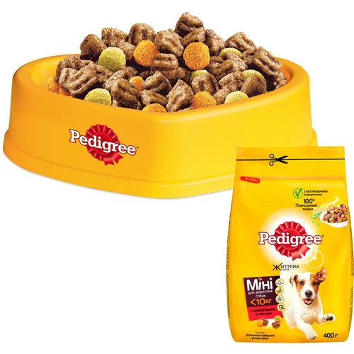 Сухой корм Pedigree для взрослых собак Говядина и овощи 400г (5998749120897): Тип Сухой корм