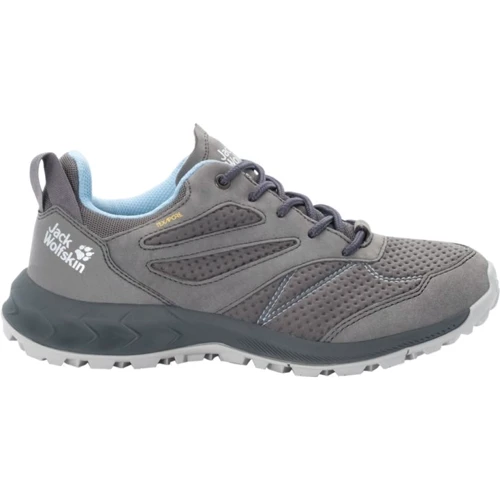 Кроссовки Jack Wolfskin Woodland Texapore Low W 4039241-6338 38 серые текстиль демисезон