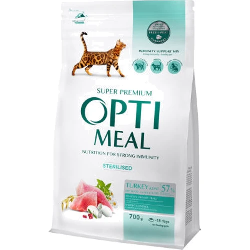 Сухой корм Optimeal Sterilised cats для стерилизованных кошек с индейкой и овсом 0.7 кг (4820215369633) фото 9
