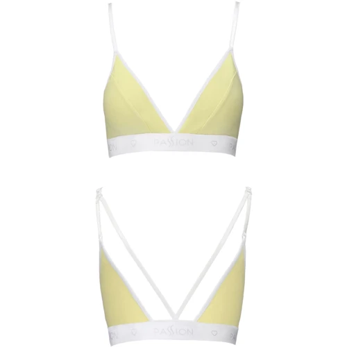 Спортивный топ с двойными бретелями Passion PS007 TOP yellow, size XL