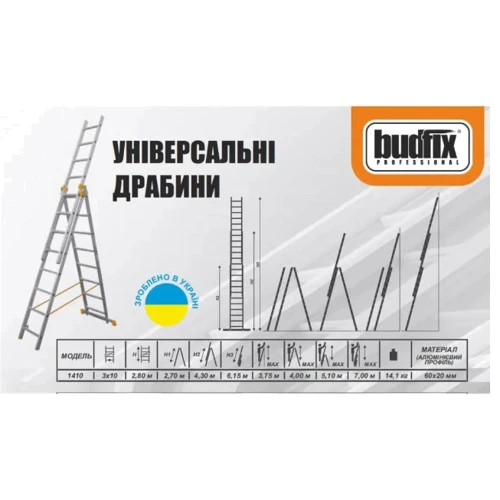 Лестница BudFix 1410: Конструкция универсальная