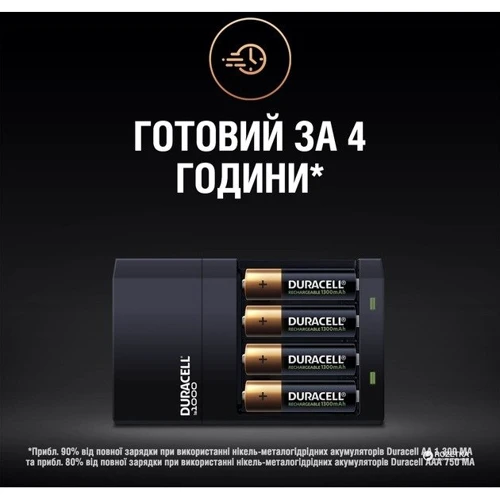 Зарядний пристрій Duracell CEF14 + 2 rechar AA1300mAh + 2 rechar AAA750mAh (5004990) фото 3