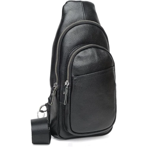Мужская сумка-слинг Keizer черная (K15021-black)