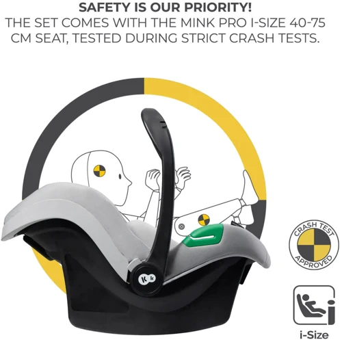 Универсальная коляска 3 в 1 Kinderkraft Esme Pure Black (KSESME00BLK3000): Материал колес полиуретан